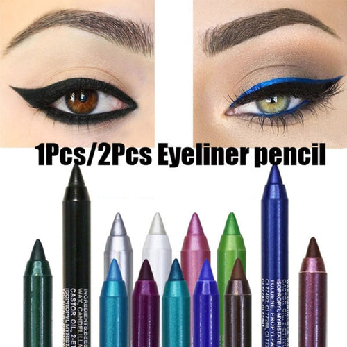 New Color Eye Liner Pencil Long-lasting Waterproof Pigment Green Brown Black Eyeiner Pen Women Fashion Eye Makeup Cosmetic TSLM2