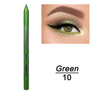 New Color Eye Liner Pencil Long-lasting Waterproof Pigment Green Brown Black Eyeiner Pen Women Fashion Eye Makeup Cosmetic TSLM2