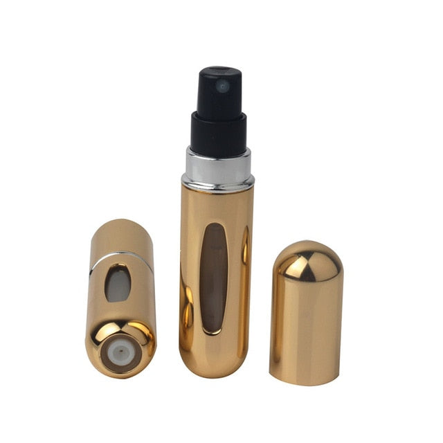 10ml Glass Spray Bottle Portable Refillable Perfume Bottle Gold Empty  Cosmetic Container Travel Sub-bottle Mist Sprayer